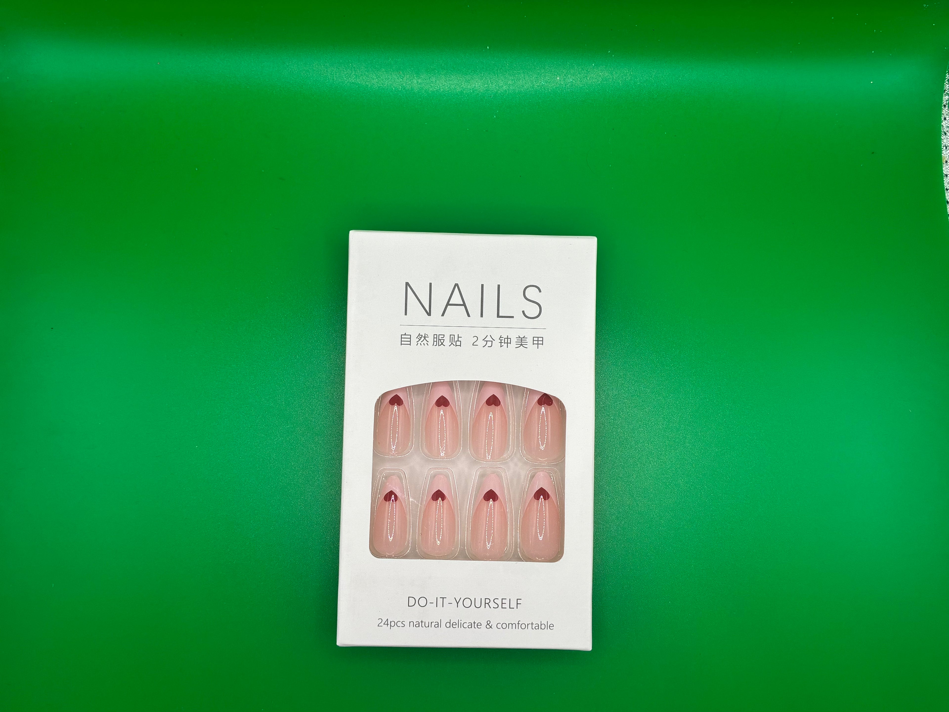 Handmade Press on nails Cute Designs Hearts