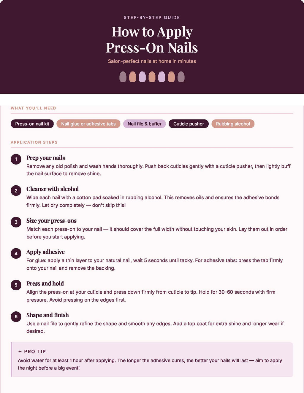 Handmade Press on nails Cute Designs Hearts