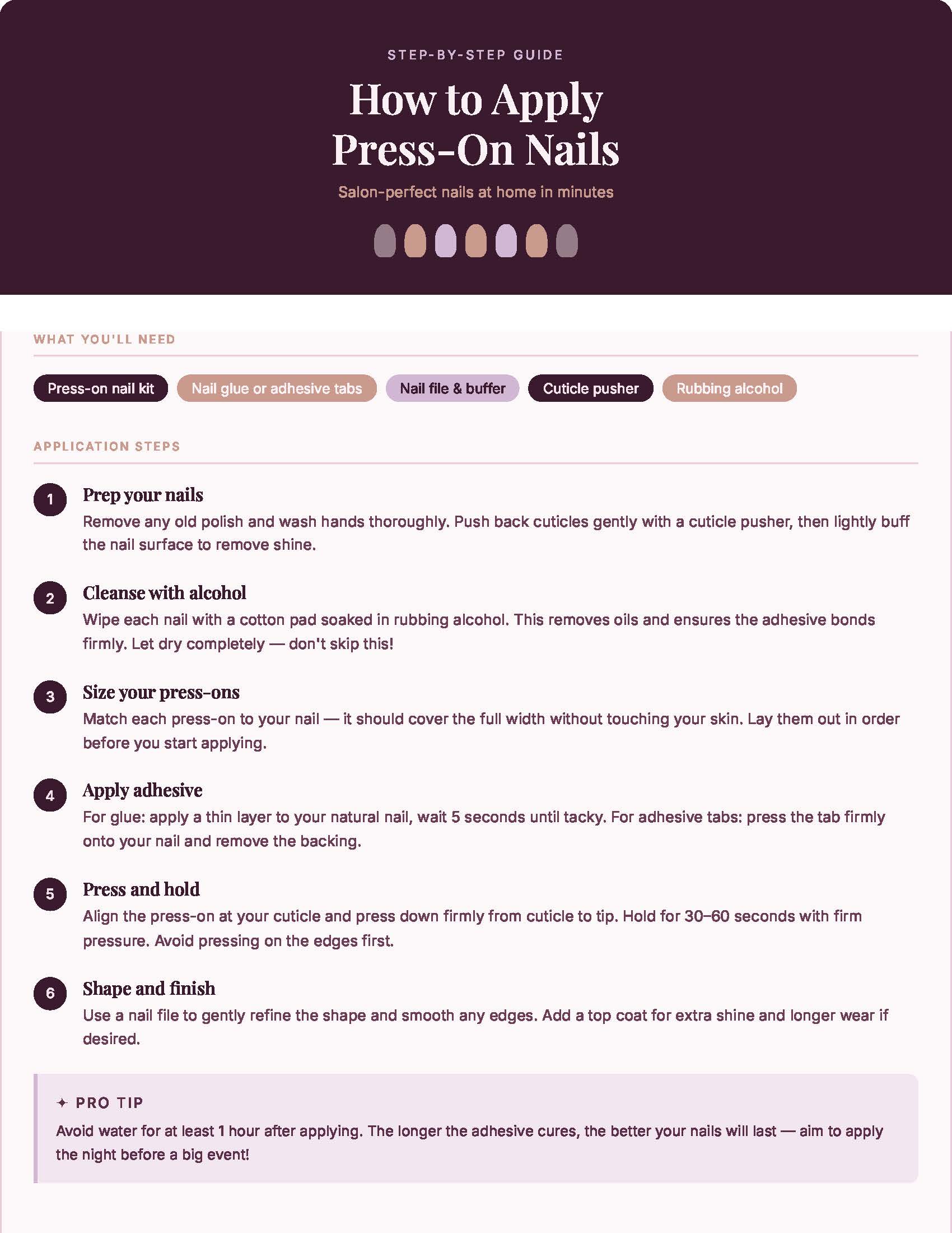 Handmade Press on nails Cute Designs Hearts